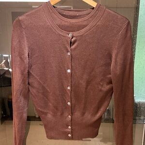 Classic Brown Cardigan Sweater